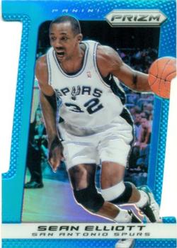 2013-14 Panini Prizm - Prizms Light Blue Die Cut #206 Sean Elliott Front