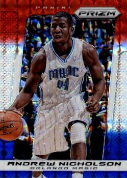 2013-14 Panini Prizm - Prizms Red White and Blue Mosaic #42 Andrew Nicholson Front