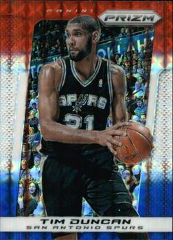 2013-14 Panini Prizm - Prizms Red White and Blue Mosaic #80 Tim Duncan Front
