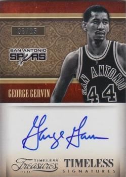 2013-14 Panini Timeless Treasures - Timeless Signatures #18 George Gervin Front