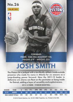 2013-14 Panini Titanium #26 Josh Smith Back