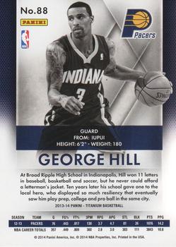 2013-14 Panini Titanium #88 George Hill Back