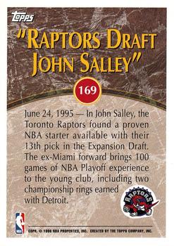 1995-96 Topps - Inaugural Season #169 John Salley Back