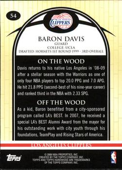 2008-09 Topps Hardwood #54 Baron Davis Back