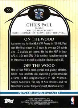 2008-09 Topps Hardwood #55 Chris Paul Back
