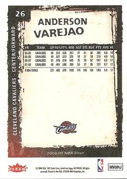 2008-09 Fleer #26 Anderson Varejao Back