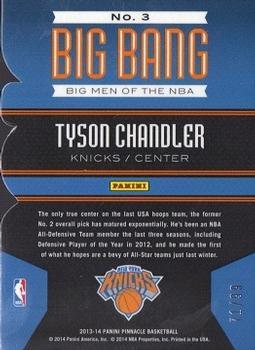 2013-14 Pinnacle - Big Bang Die Cuts #3 Tyson Chandler Back