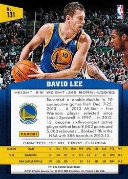 2013-14 Panini #131 David Lee Back