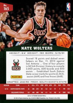 2013-14 Panini #165 Nate Wolters Back