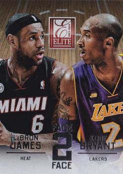 2013-14 Panini Elite - Face 2 Face #2 LeBron James / Kobe Bryant Front