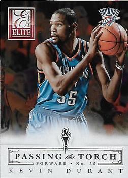 2013-14 Panini Elite - Passing The Torch #2 George Gervin / Kevin Durant Front