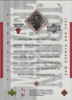 1999 Upper Deck Michael Jordan Athlete of the Century #84 Michael Jordan Back