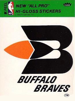 1976-77 Fleer NBA Team Stickers #NNO Buffalo Braves Logo Front