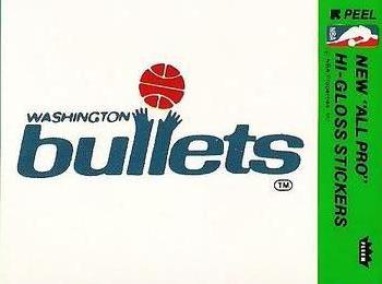 1976-77 Fleer NBA Team Stickers #NNO Washington Bullets Logo Front