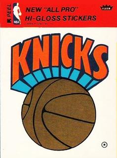 1977-78 Fleer NBA Team Stickers #NNO New York Knicks Logo Front