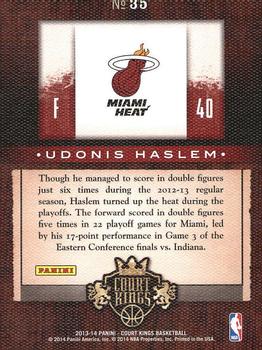 2013-14 Panini Court Kings - Expressionists #35 Udonis Haslem Back