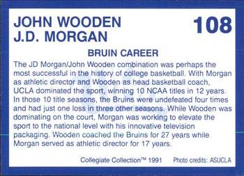 1991 Collegiate Collection UCLA Bruins #108 Wooden and Morgan Back