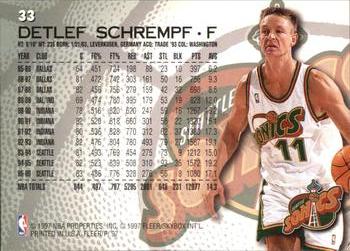 1996-97 Fleer Sprite #33 Detlef Schrempf Back