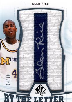 2013-14 SP Authentic - By the Letter Signatures #BL-GR Glen Rice Front
