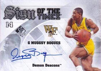 2013-14 SP Authentic - Sign of the Times #S-BO Muggsy Bogues Front