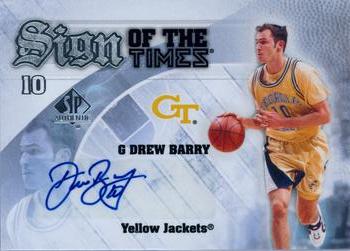 2013-14 SP Authentic - Sign of the Times #S-DB Drew Barry Front