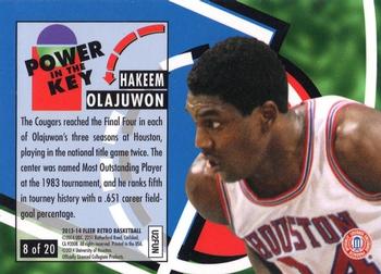 2013-14 Fleer Retro - '93-94 Ultra Power in the Key #8 Hakeem Olajuwon Back