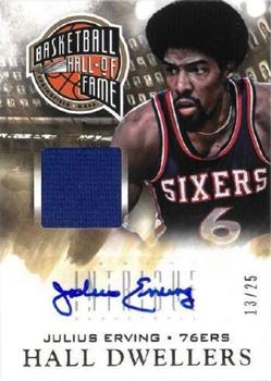 2013-14 Panini Intrigue - Hall Dwellers Jersey Autographs #HD-JE Julius Erving Front