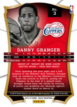 2013-14 Panini Select #3 Danny Granger Back