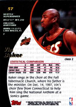 2000-01 Topps Gold Label - Class 2 #57 Vin Baker Back