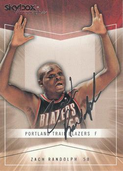 2004-05 SkyBox Autographics #56 Zach Randolph Front