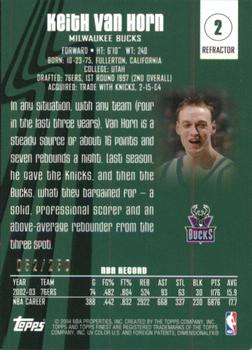 2003-04 Finest - Refractors #2 Keith Van Horn Back