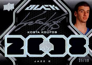 2008-09 UD Black #62 Kosta Koufos Front