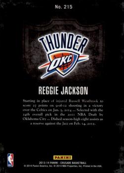 2013-14 Panini Crusade - Crusade Blue #215 Reggie Jackson Back