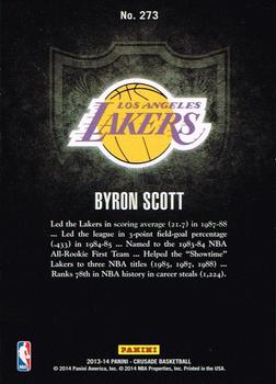 2013-14 Panini Crusade - Crusade Blue #273 Byron Scott Back