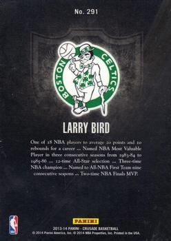 2013-14 Panini Crusade - Crusade Blue #291 Larry Bird Back