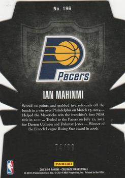 2013-14 Panini Crusade - Crusade Orange Die Cut #196 Ian Mahinmi Back