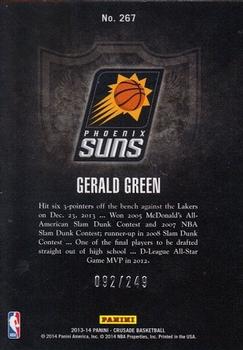 2013-14 Panini Crusade - Crusade Teal #267 Gerald Green Back