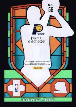 2013-14 Panini Innovation - Stained Glass #56 Paul George Back