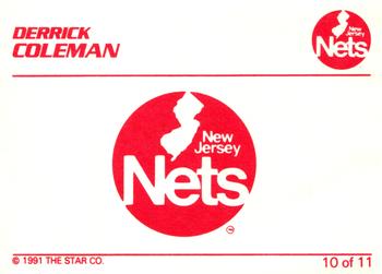 1990-91 Star Derrick Coleman Red #10 Derrick Coleman Back