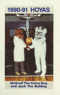 1990-91 Georgetown Hoyas Police #15 McGruff the Crime Dog / Jack the Bulldog Front