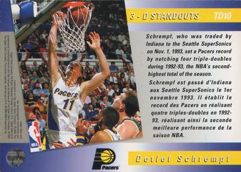 1993-94 Upper Deck French - Triple Double #TD10 Detlef Schrempf Back