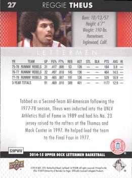 2014-15 Upper Deck Lettermen #27 Reggie Theus Back