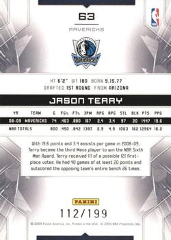 2009-10 Panini Limited #63 Jason Terry Back