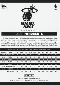 2014-15 Hoops #223 Josh McRoberts Back