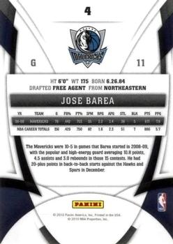 2009-10 Panini Certified #4 Jose Barea Back