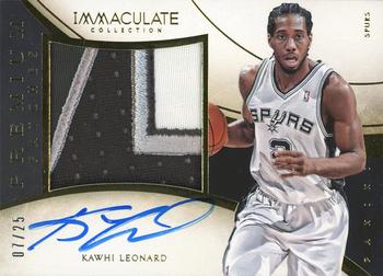 2013-14 Panini Immaculate Collection - Premium Autograph Patches #36 Kawhi Leonard Front