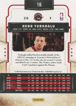 2009-10 Panini Classics #16 Hedo Turkoglu Back