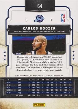 2009-10 Panini Classics #64 Carlos Boozer Back