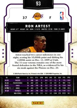 2009-10 Panini Classics #93 Ron Artest Back