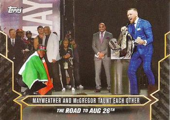 2017 Topps On Demand  Mayweather vs McGregor Road to August 26th #10 Mayweather and McGregor Taunt Each Other Front